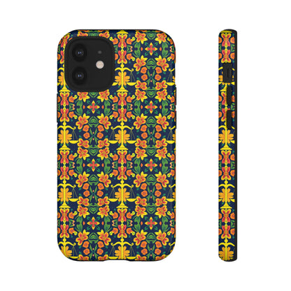 Tough Cases, Libra, Zodiac v3, Flower Pattern