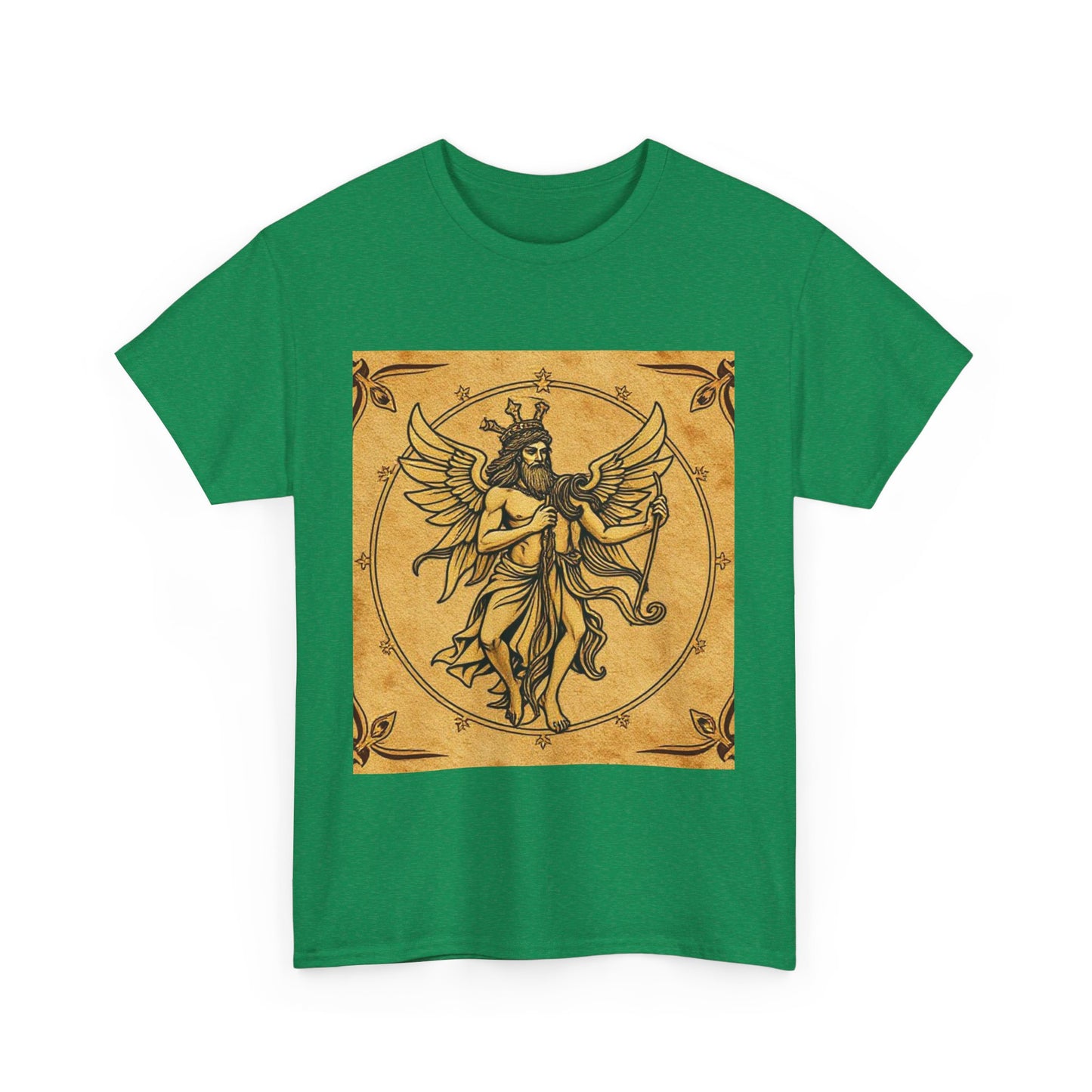 Unisex Heavy Cotton T-Shirt, Pencil Art, Gemini Zodiac Design