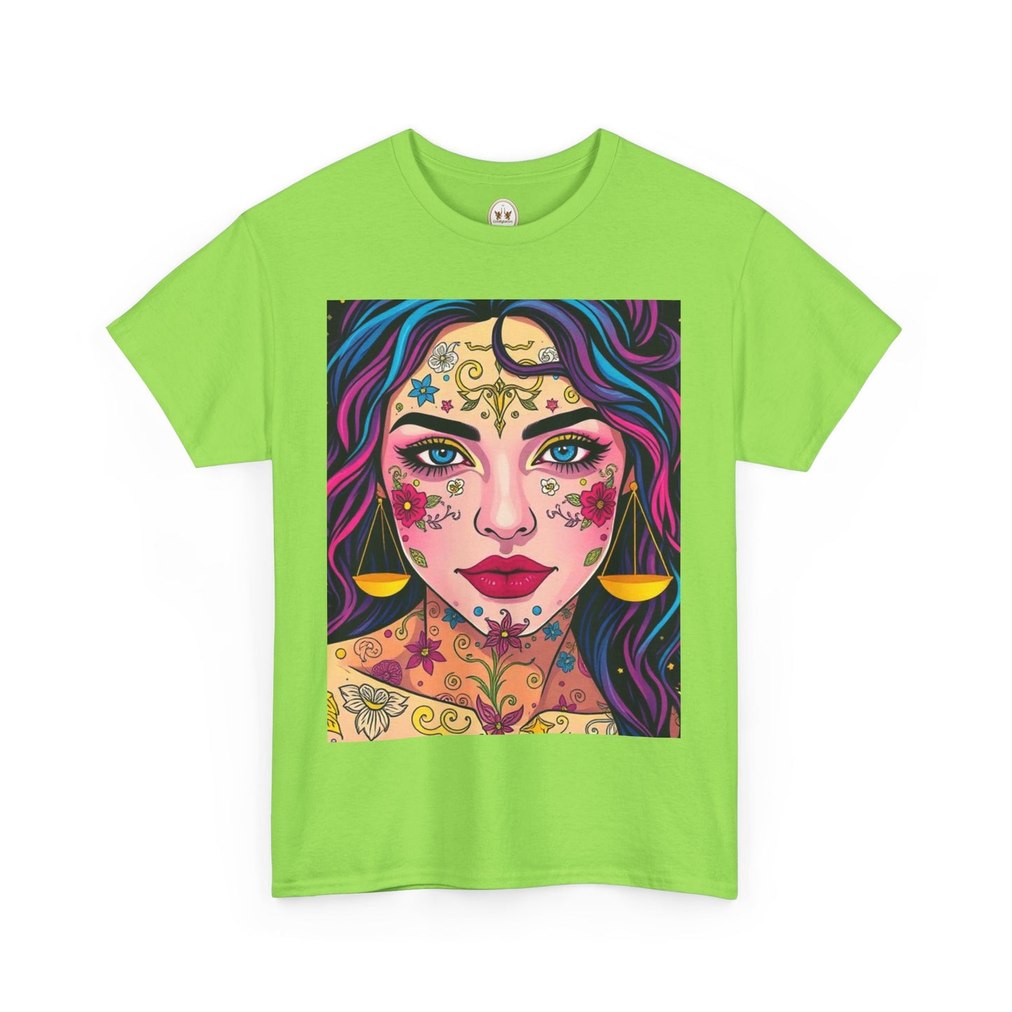 Unisex Heavy Cotton T-Shirt, Libra, Zodiac v4, Sexy Art