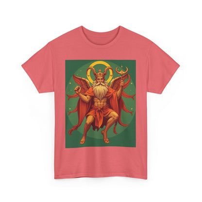 Unisex Heavy Cotton T-Shirt, Aries God 1v, Zodiac Design