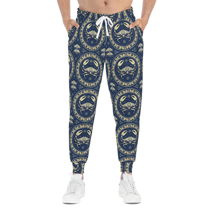 Athletic Joggers, Zodiac Design, Pattern v1, Cancer, AOP