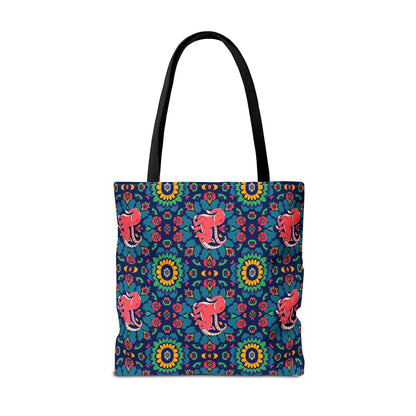 Tote Bag (AOP), Capricorn, Zodiac v1, Flower Pattern