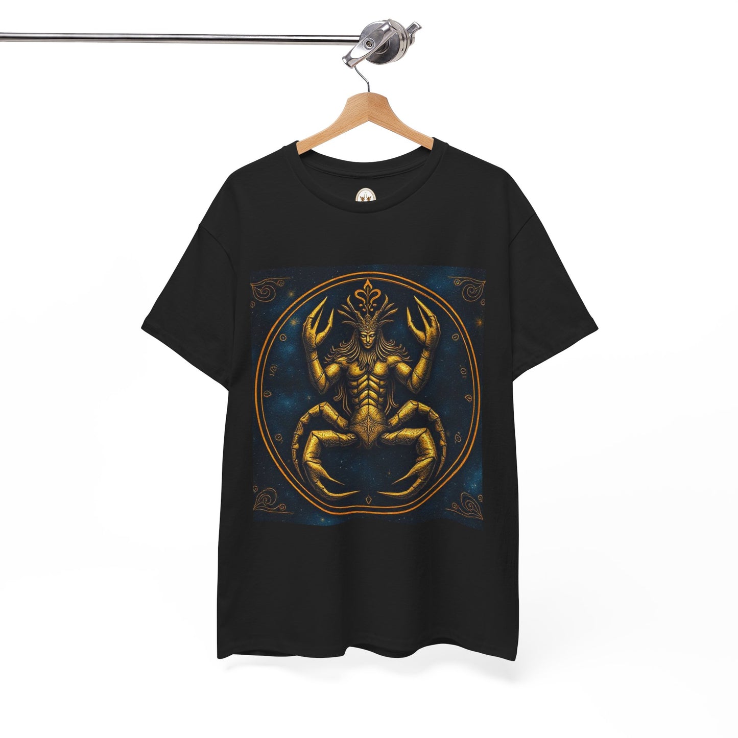 Unisex Heavy Cotton T-Shirt, Scorpion King, Cancer Zodiac Design