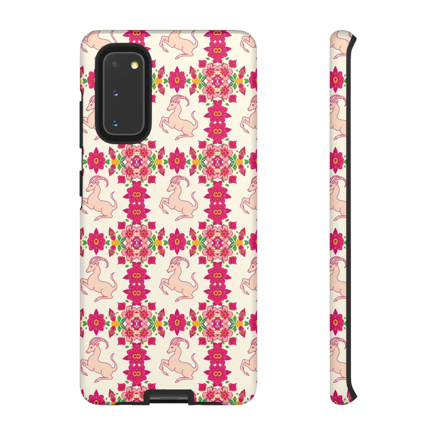 Tough Cases, Capricorn, Zodiac v3, Flower Pattern