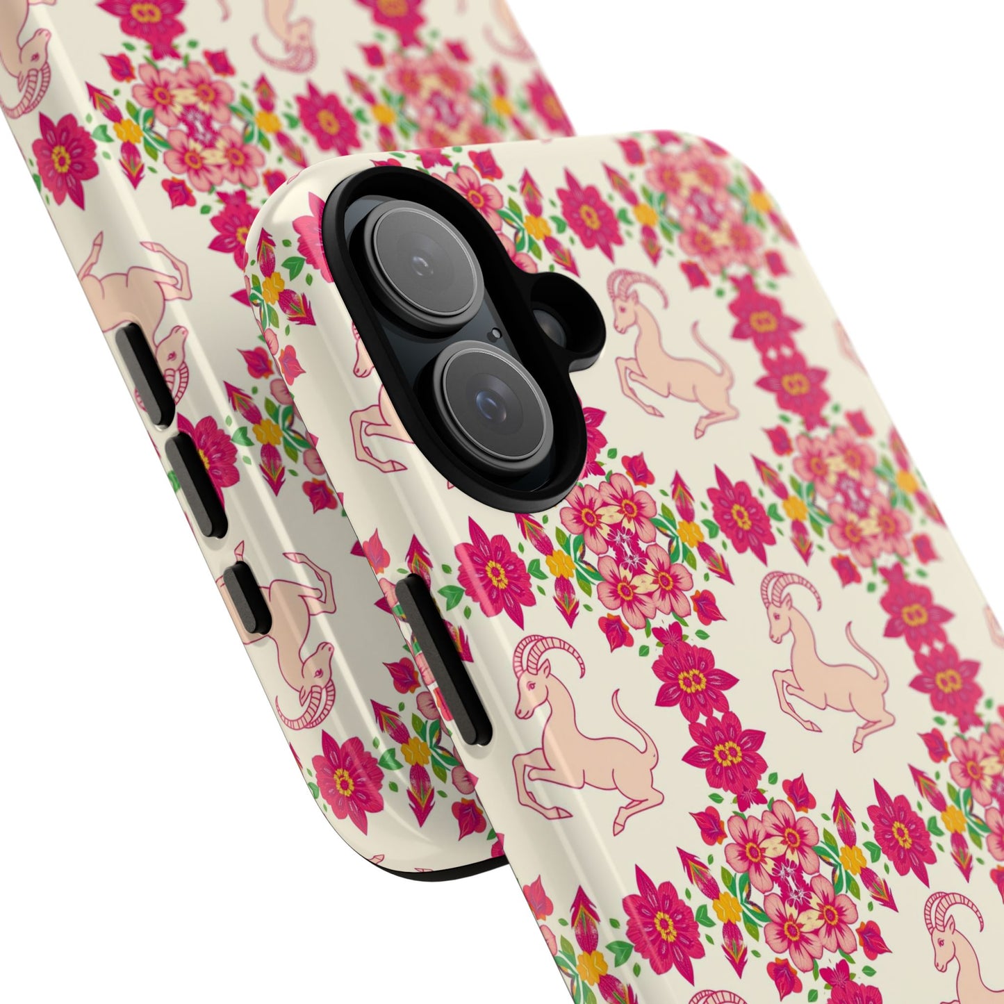 Tough Cases, Capricorn, Zodiac v3, Flower Pattern