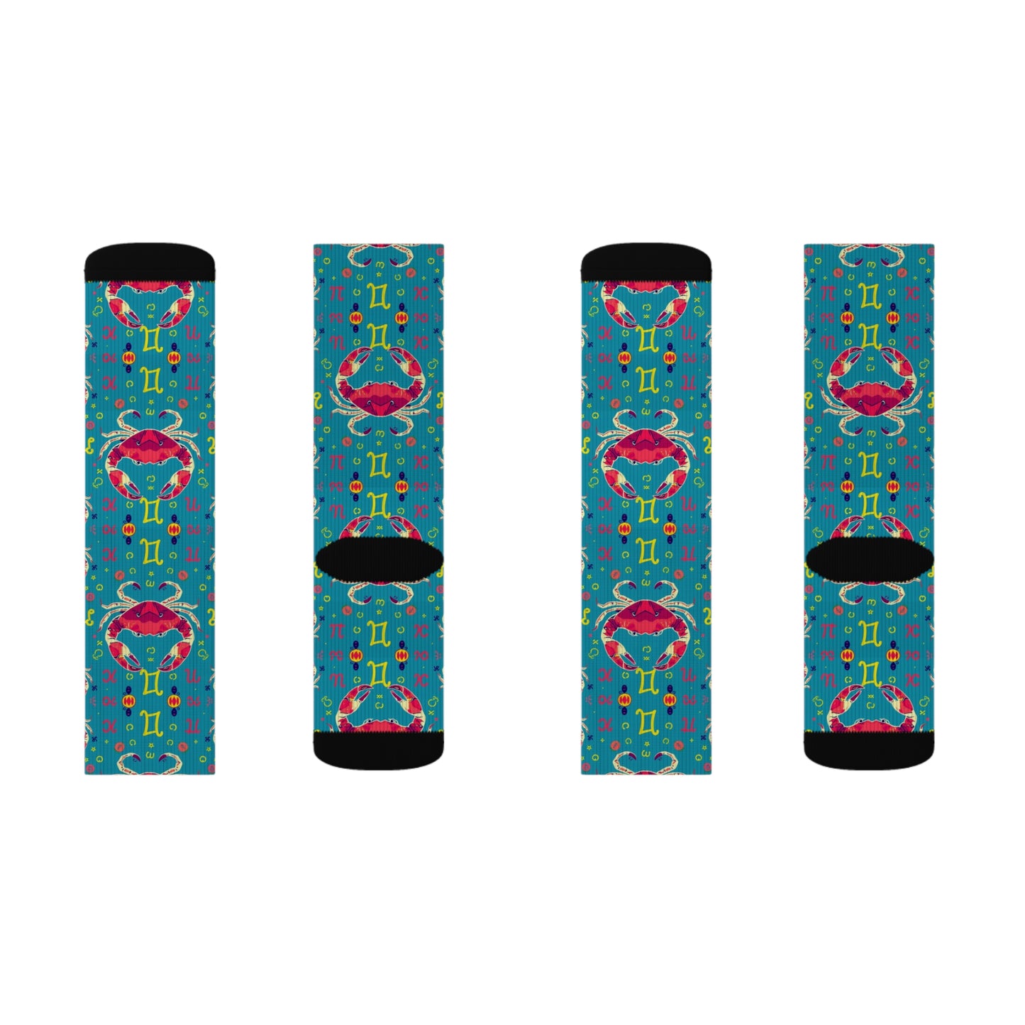 Sublimation Socks, Cancer, Zodiac v2, Pattern