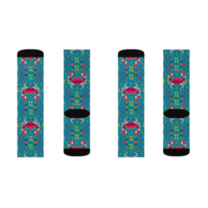 Sublimation Socks, Cancer, Zodiac v2, Pattern