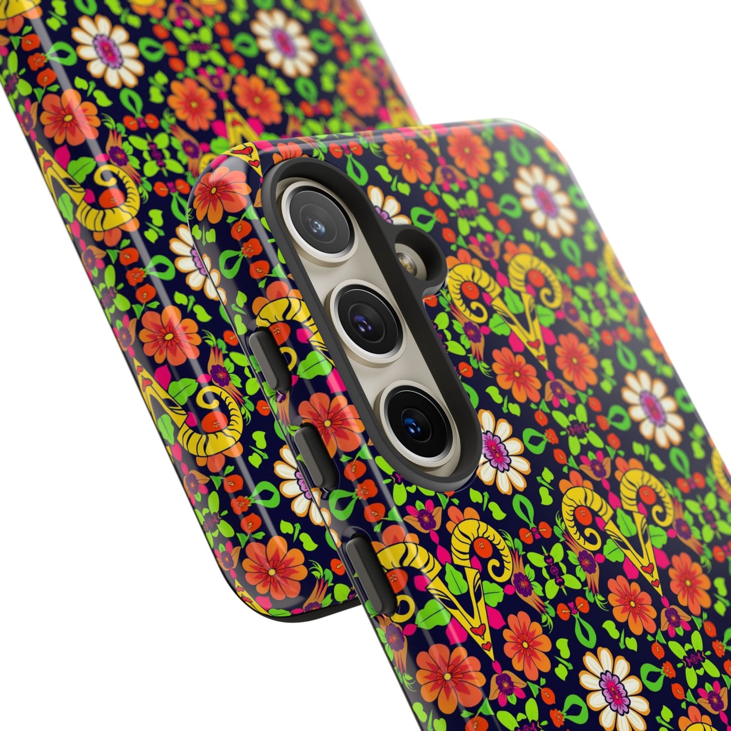 Tough Cases, Aries, Zodiac v4, Flower Pattern