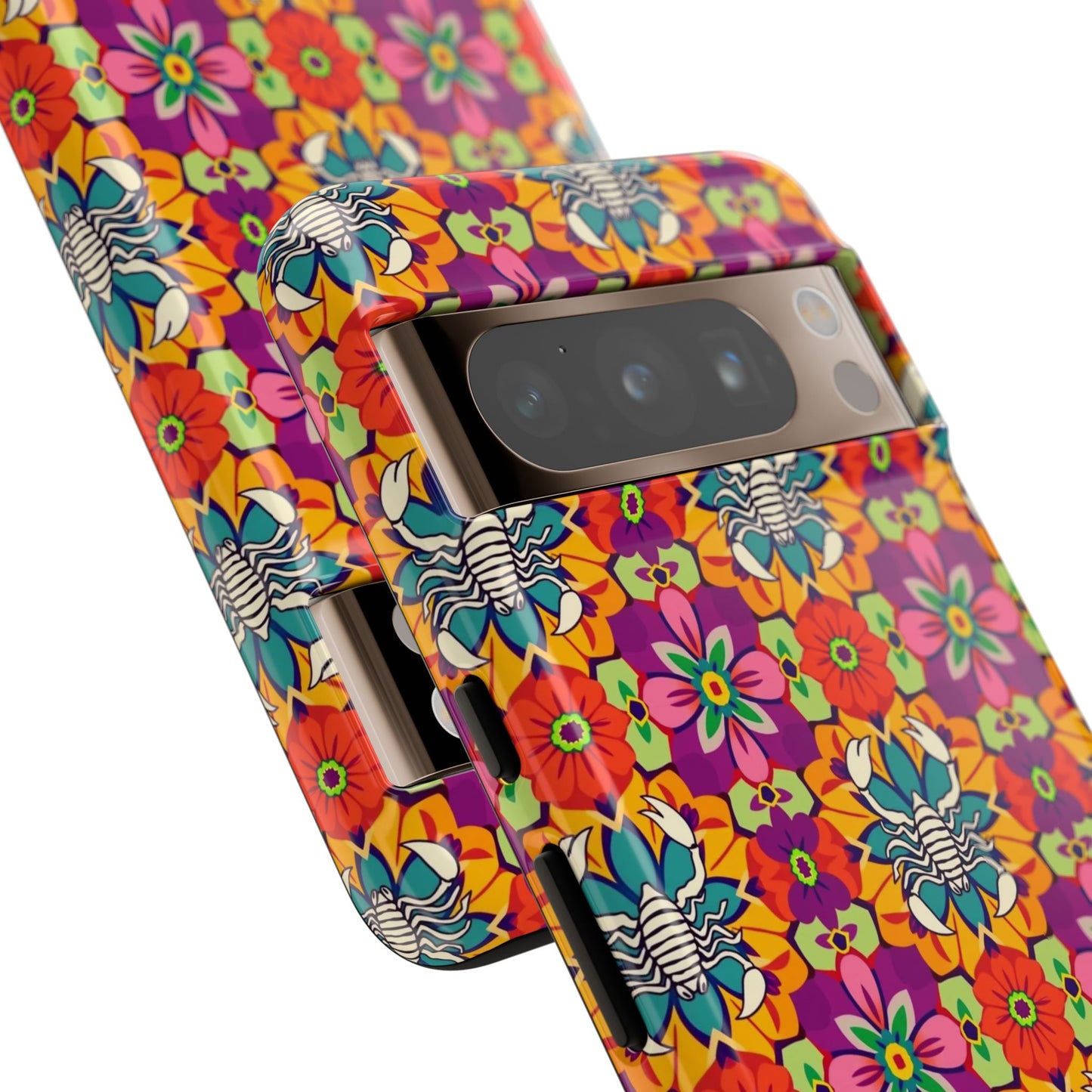 Tough Cases, Scorpio, Zodiac v3, Flower Pattern