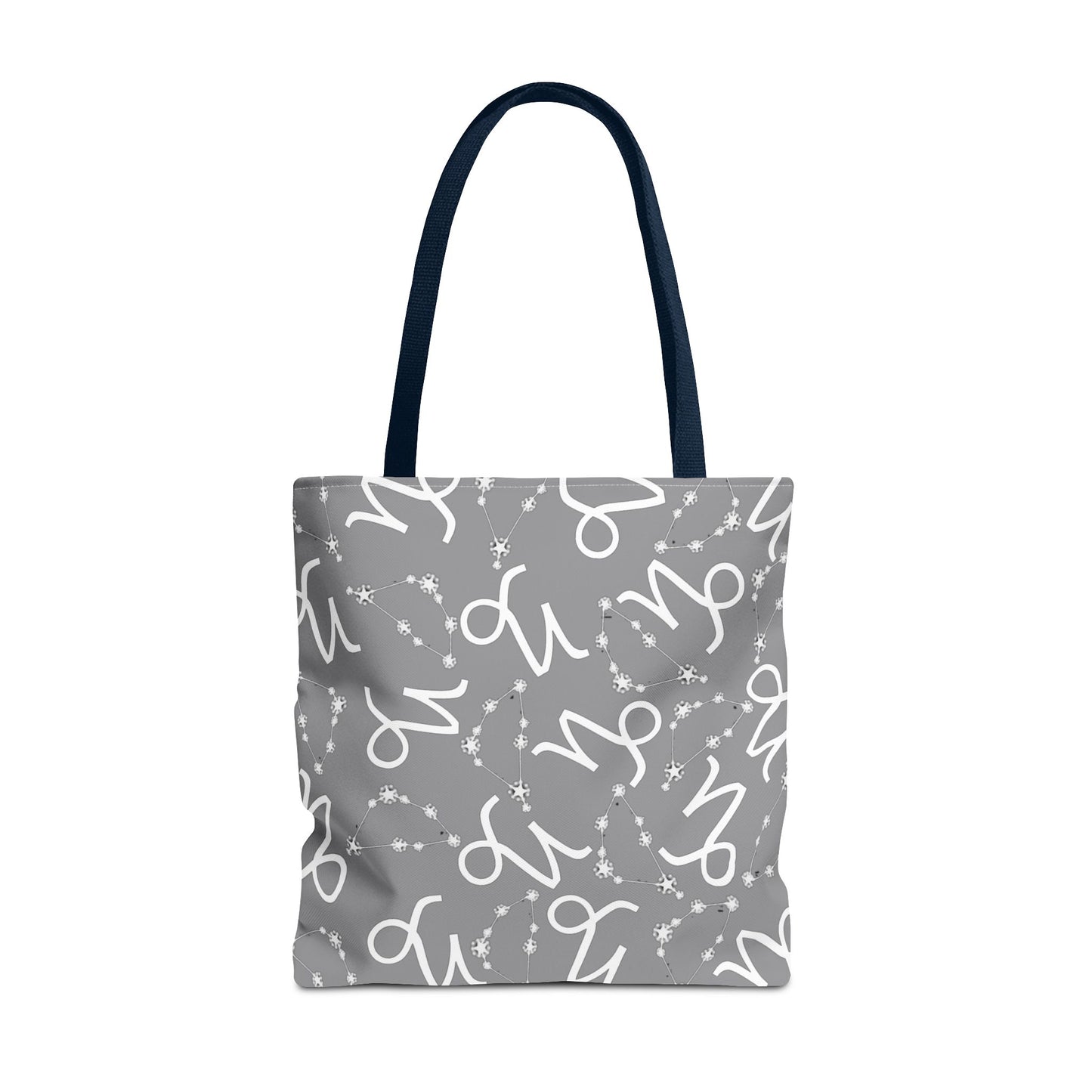 Tote Bag, Capricorn Zodiac Sign, AOP, (Grey, White)