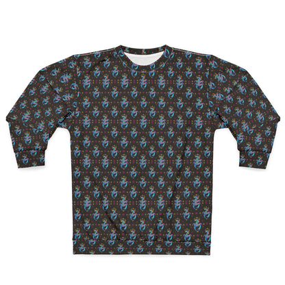 Unisex Sweatshirt (AOP), Aquarius, Zodiac v3, Jewel Pattern