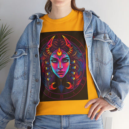 Unisex Heavy Cotton T-Shirt, Scorpio, Zodiac v4, Sexy Art