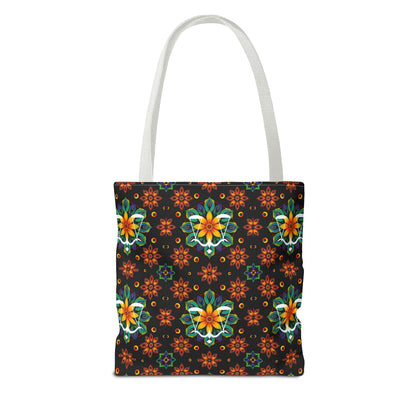Tote Bag (AOP), Libra, Zodiac v2, Flower Pattern
