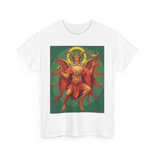 Unisex Heavy Cotton T-Shirt, Aries God, Zodiac Design