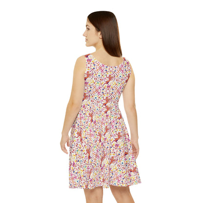 Women's Skater Dress, AOP, Zodiac v1, Sagittarius, Pattern