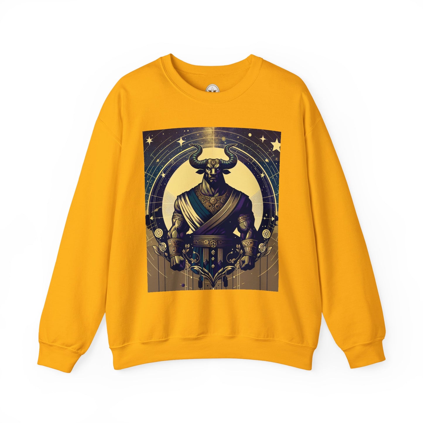 Unisex Heavy Blend™ Crewneck Sweatshirt, Minotaur, Taurus Zodiac Design