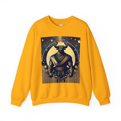 Unisex Heavy Blend™ Crewneck Sweatshirt, Minotaur, Taurus Zodiac Design