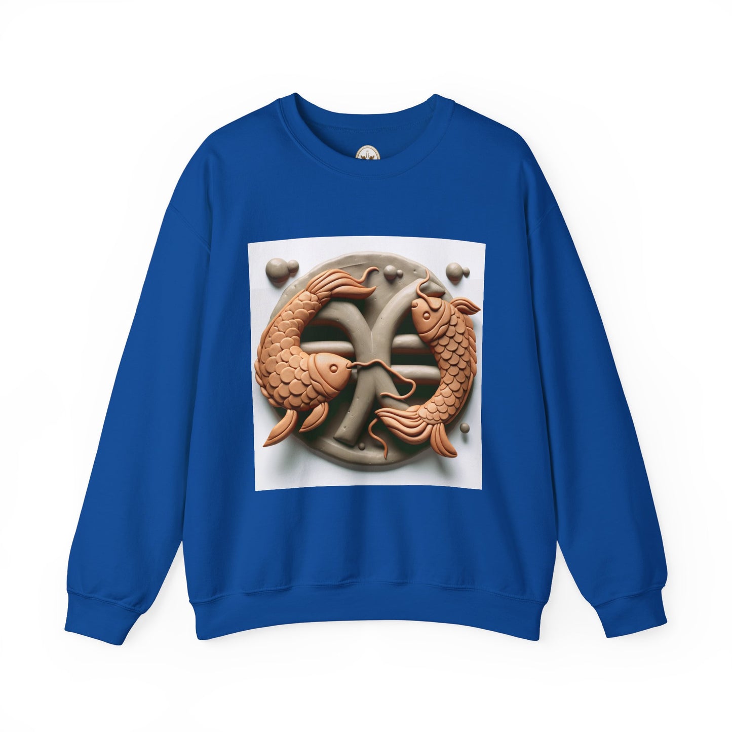 Unisex Heavy Blend™ Crewneck Sweatshirt,Two Fishes  Pisces Zodiac Design