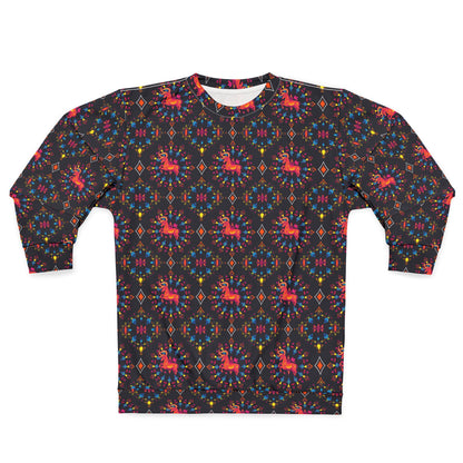 Unisex Sweatshirt (AOP), Capricorn, Zodiac v1, Jewel Pattern