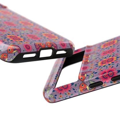 Tough Cases, Pisces, Zodiac v3, Flower Pattern