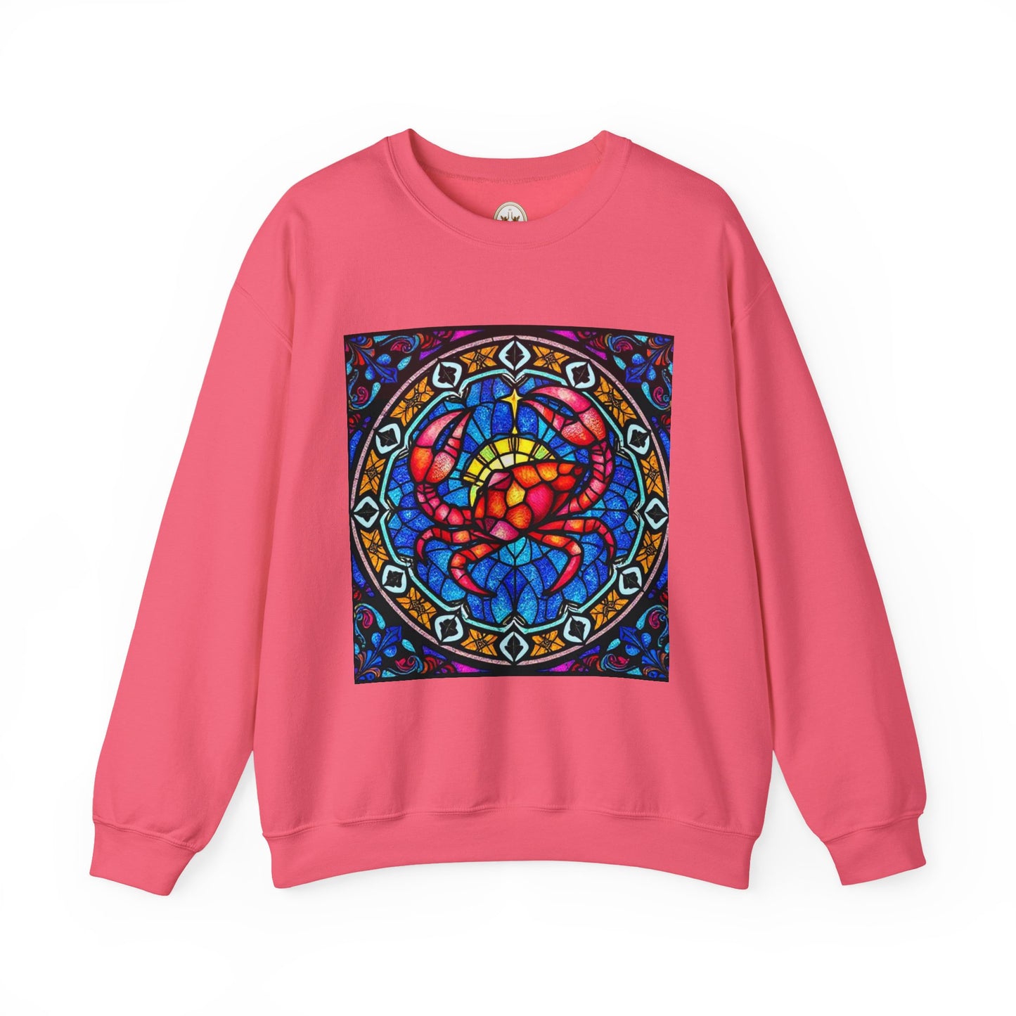 Unisex Heavy Blend™ Crewneck Sweatshirt, Glass 1, Cancer Zodiac Design