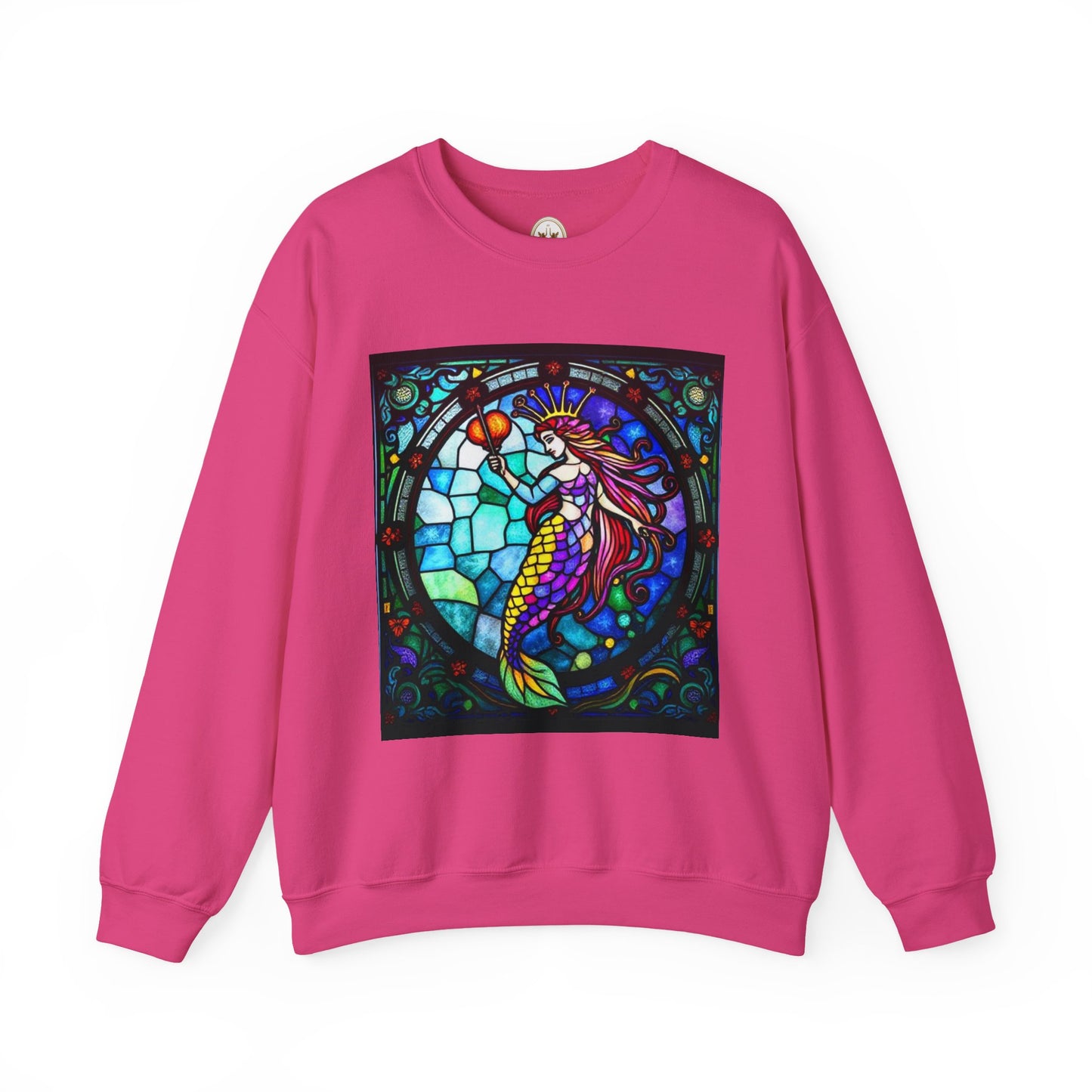 Unisex Heavy Blend™ Crewneck Sweatshirt, Glass, Aquarius Zodiac Design
