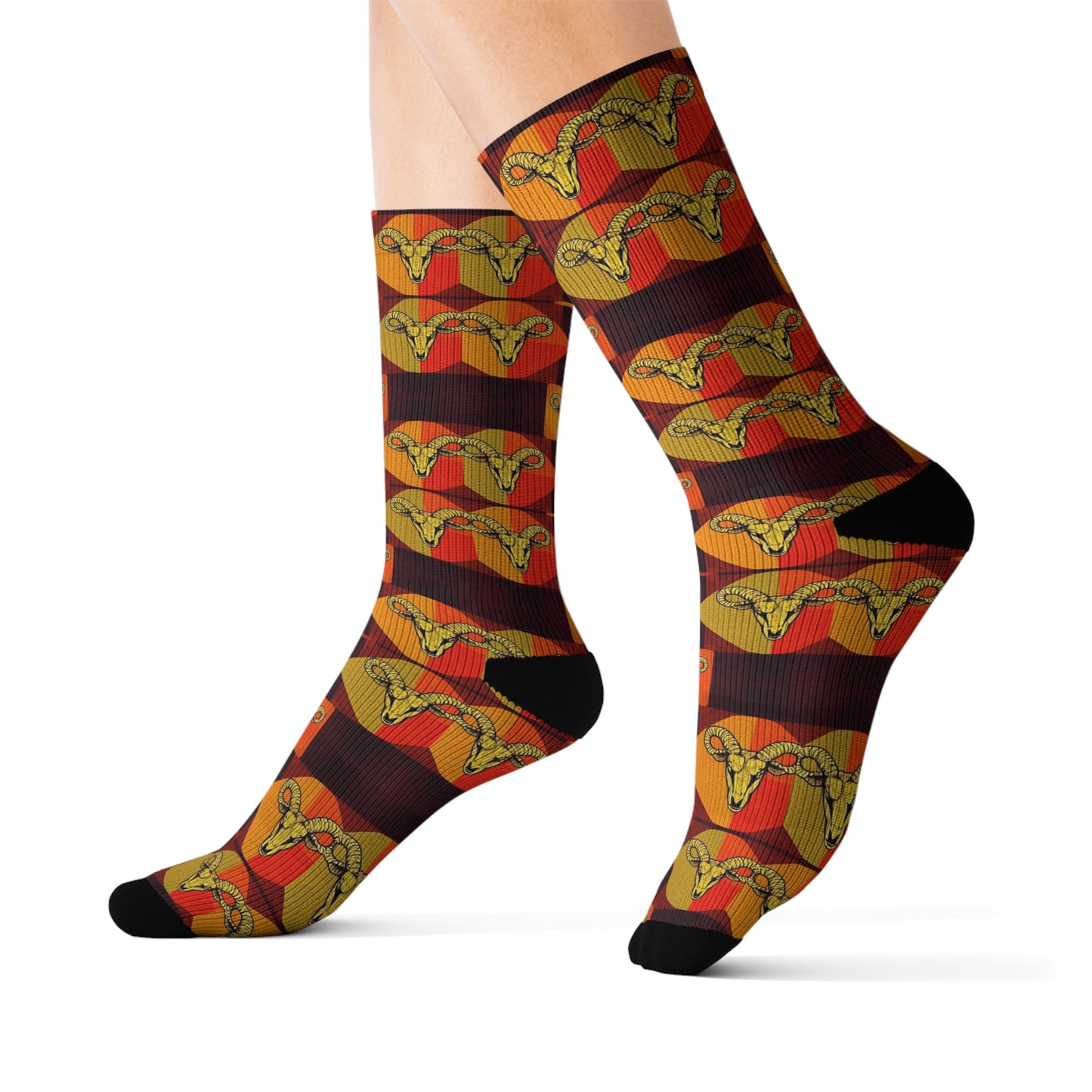 Sublimation Socks, Taurus, Zodiac v1, Shapes Pattern