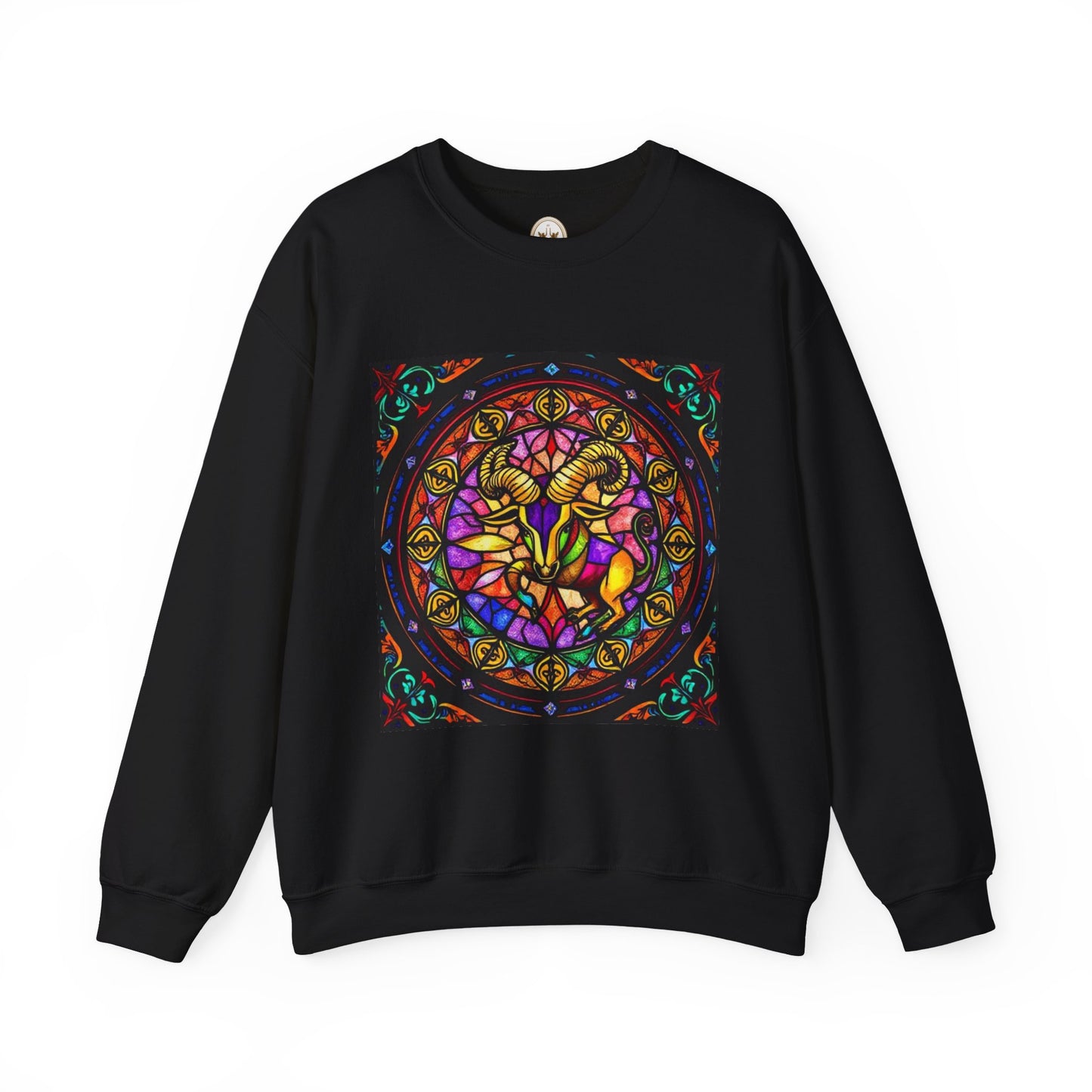 Unisex Heavy Blend™ Crewneck Sweatshirt, Glass 1, Taurus Zodiac Design