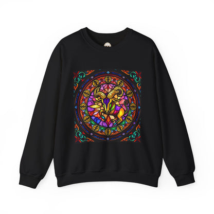 Unisex Heavy Blend™ Crewneck Sweatshirt, Glass 1, Taurus Zodiac Design