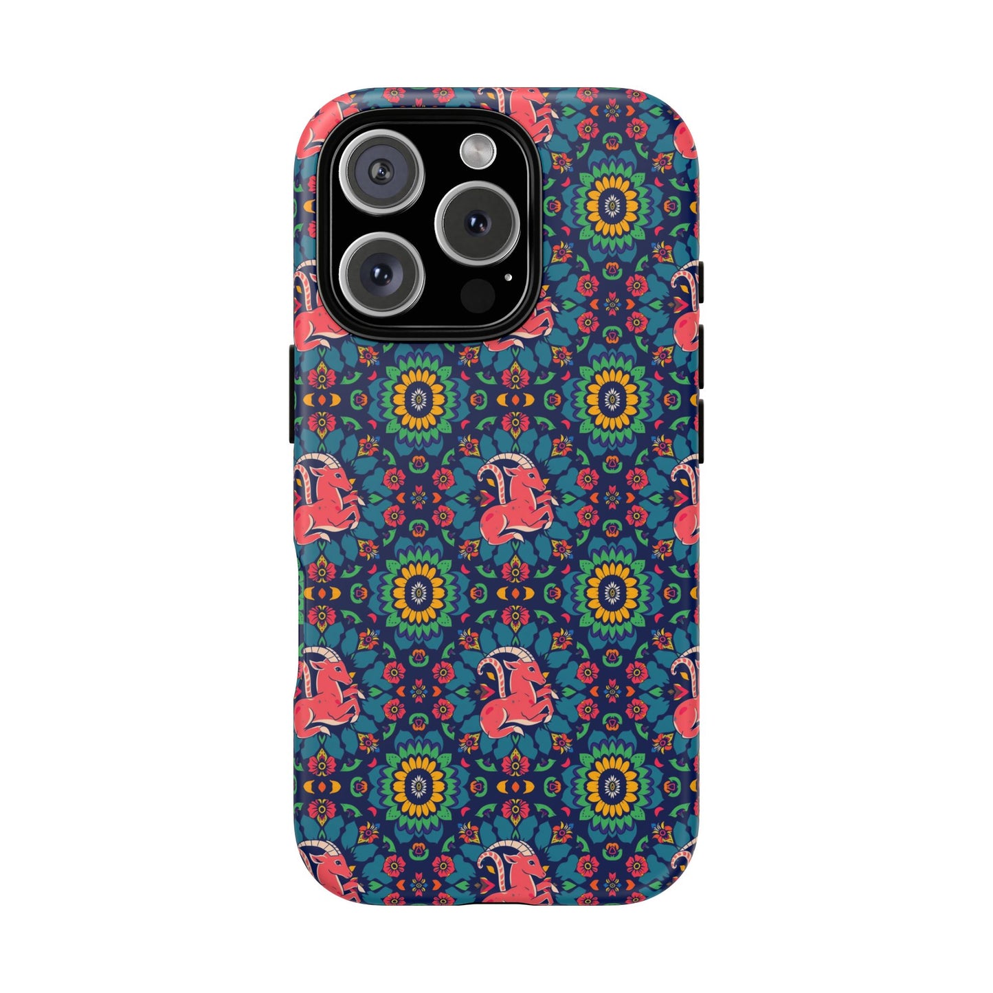 Tough Cases, Capricorn, Zodiac v1, Flower Pattern