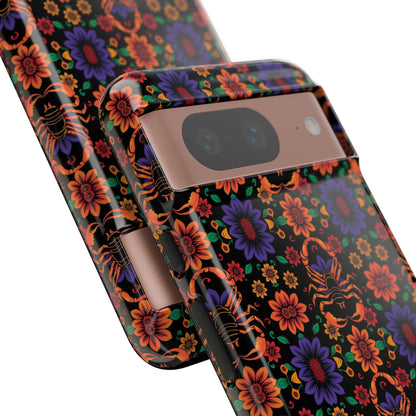 Tough Cases, Scorpio, Zodiac, Flower Pattern