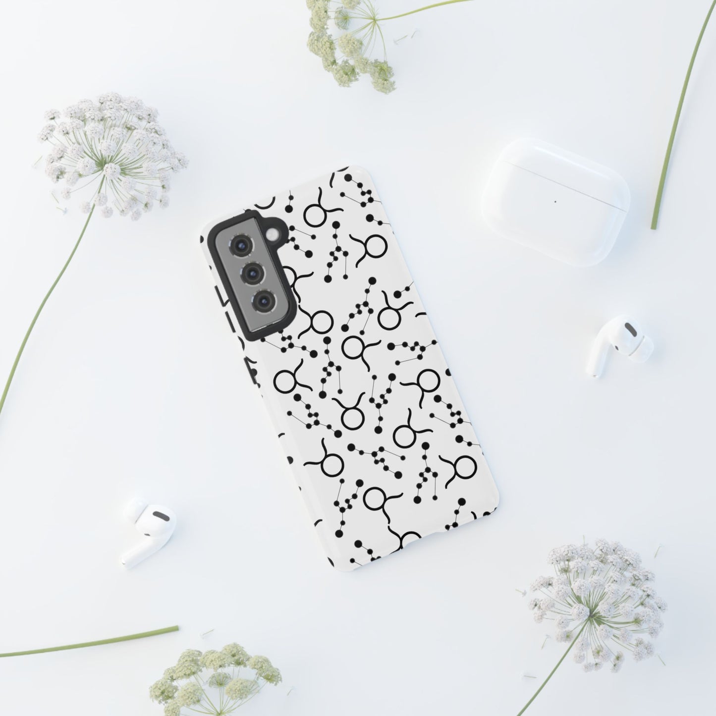 Tough Cases with the Taurus Zodiac sign for iPhone, Samsung Galaxy, and Google Pixel devices