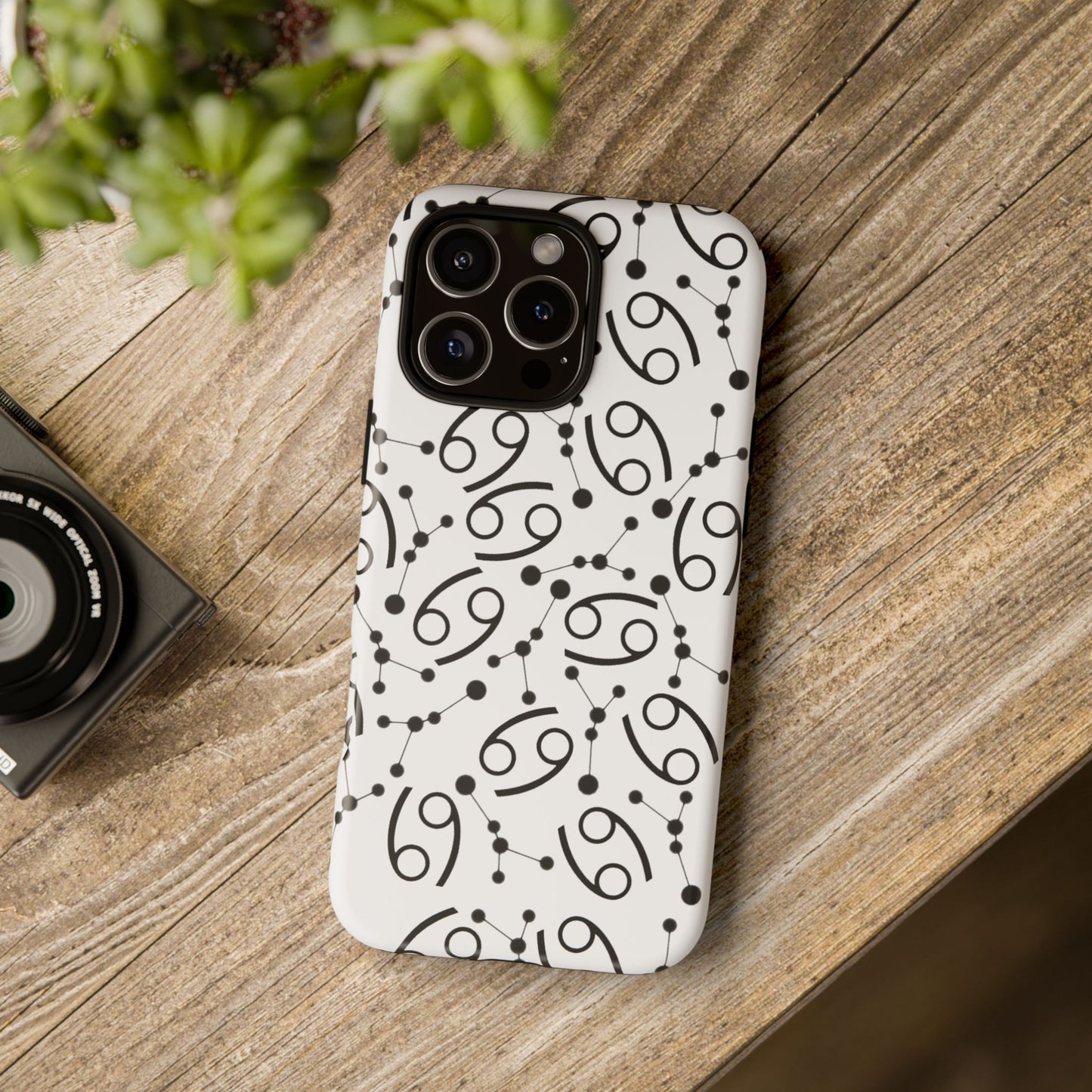 Tough Cases with the Cancer Zodiac sign for iPhone, Samsung Galaxy, and Google Pixel devices