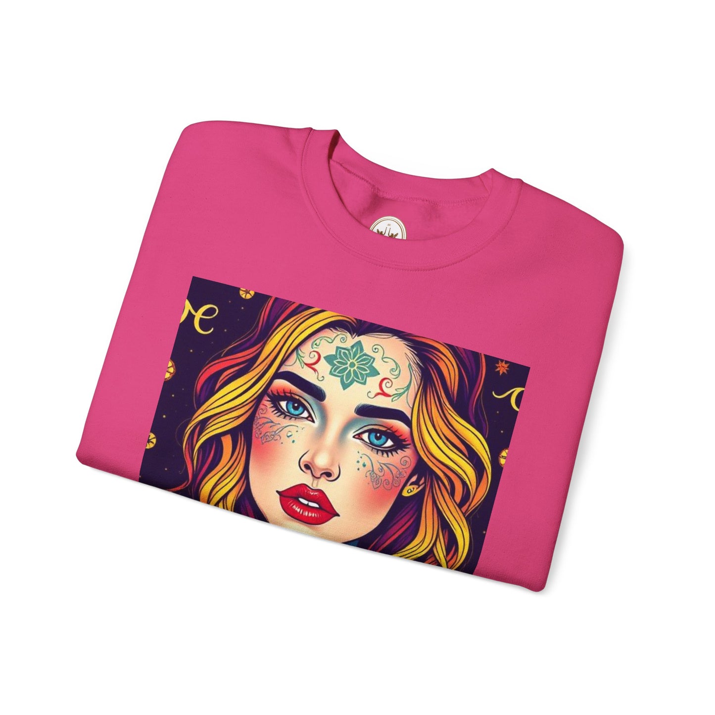 Unisex Heavy Blend™ Crewneck Sweatshirt, Aquarius, Zodiac, Sexy Pattern
