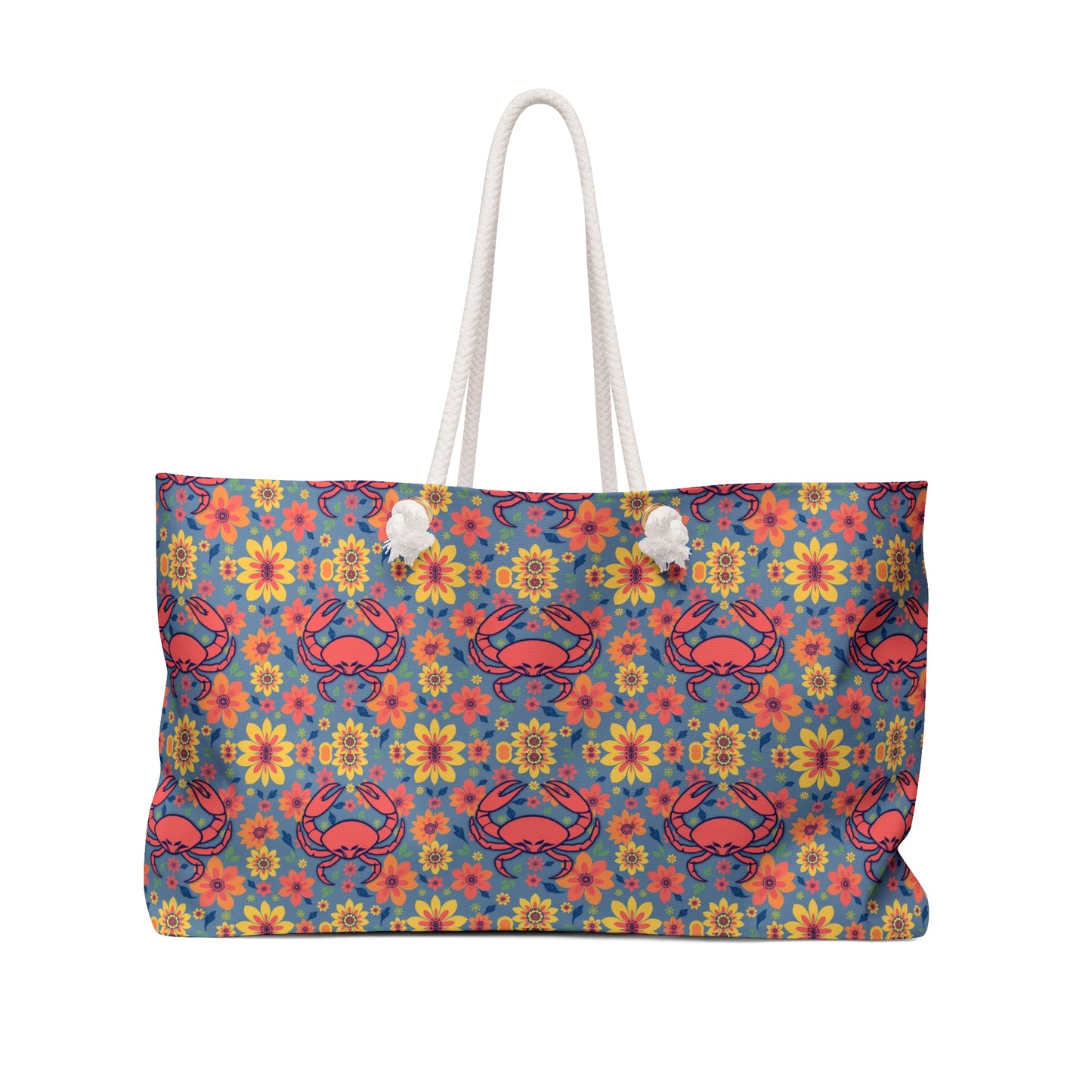 Weekender Bag, Cancer, Zodiac v2, Flower Pattern