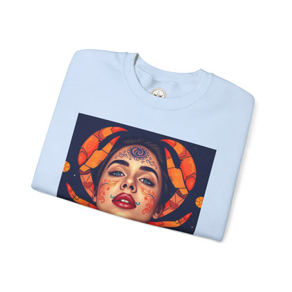 Unisex Heavy Blend™ Crewneck Sweatshirt, Cancer, Zodiac v1, Sexy Pattern
