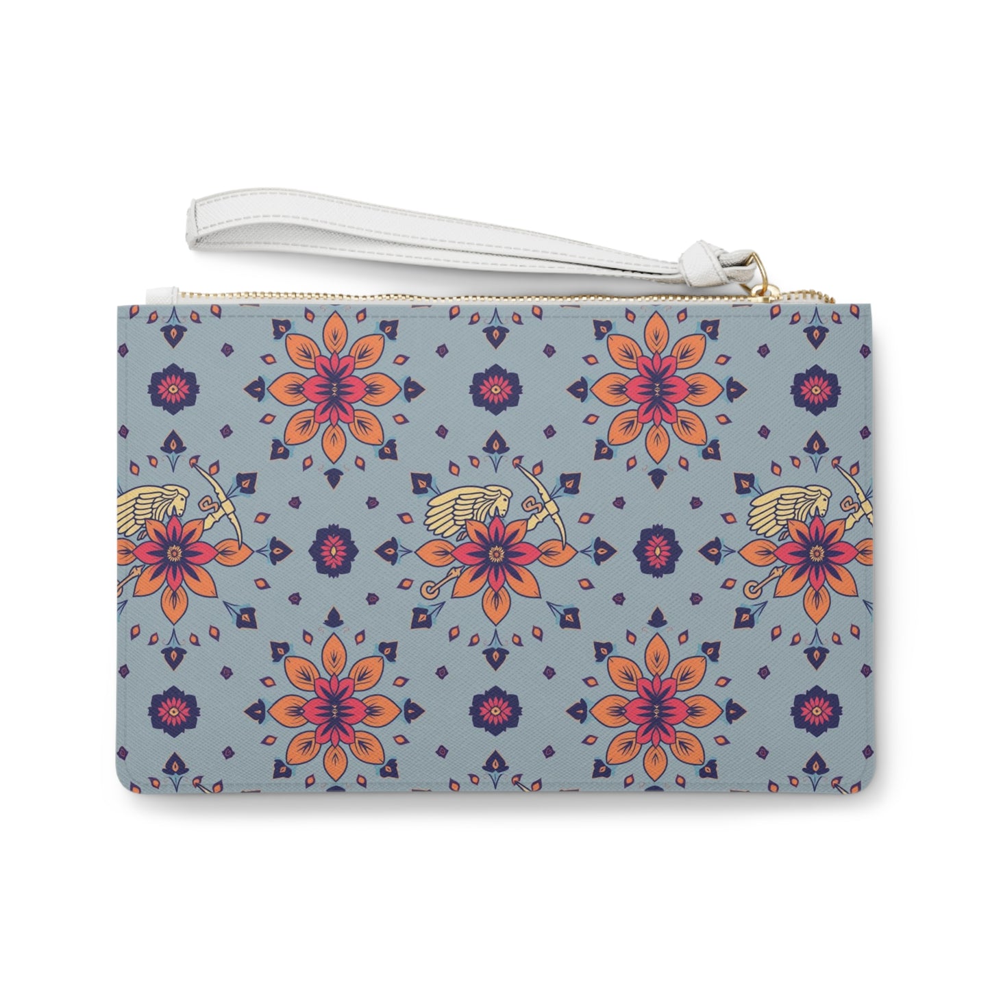Clutch Bag, Sagittarius, Zodiac v1, Flower Pattern
