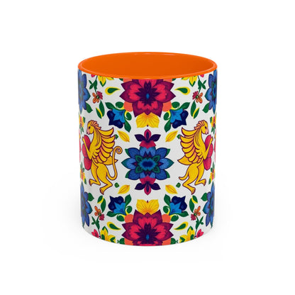 Accent Coffee Mug, Gemini, Zodiac, Flower Pattern, (11, 15oz)