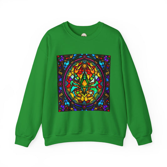 Unisex Heavy Blend™ Crewneck Sweatshirt, Glass 1, Scorpio Zodiac Design