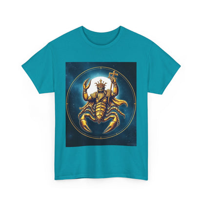 Unisex Heavy Cotton T-Shirt, Moon v1, Scorpio Zodiac Design