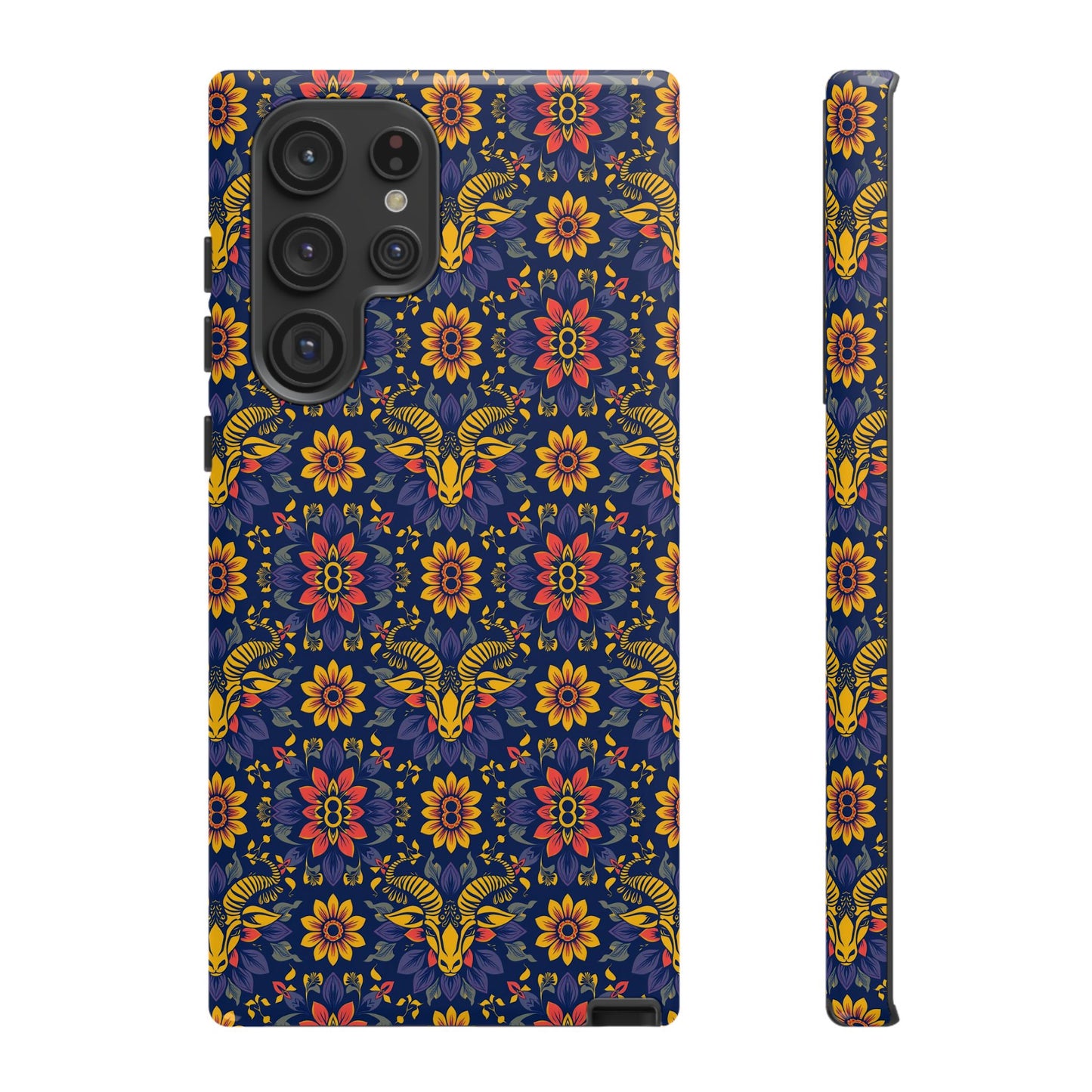 Tough Cases, Taurus, Zodiac v3, Flower Pattern