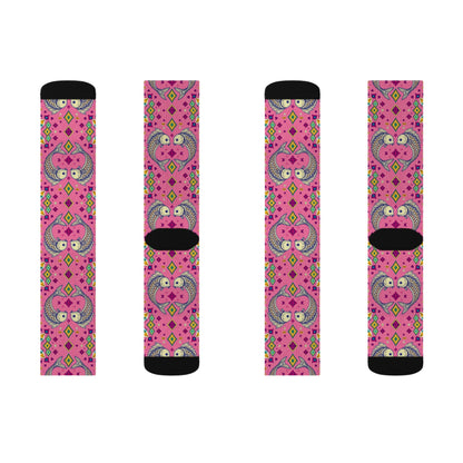 Sublimation Socks, Pisces, Zodiac v1, Jewel Pattern