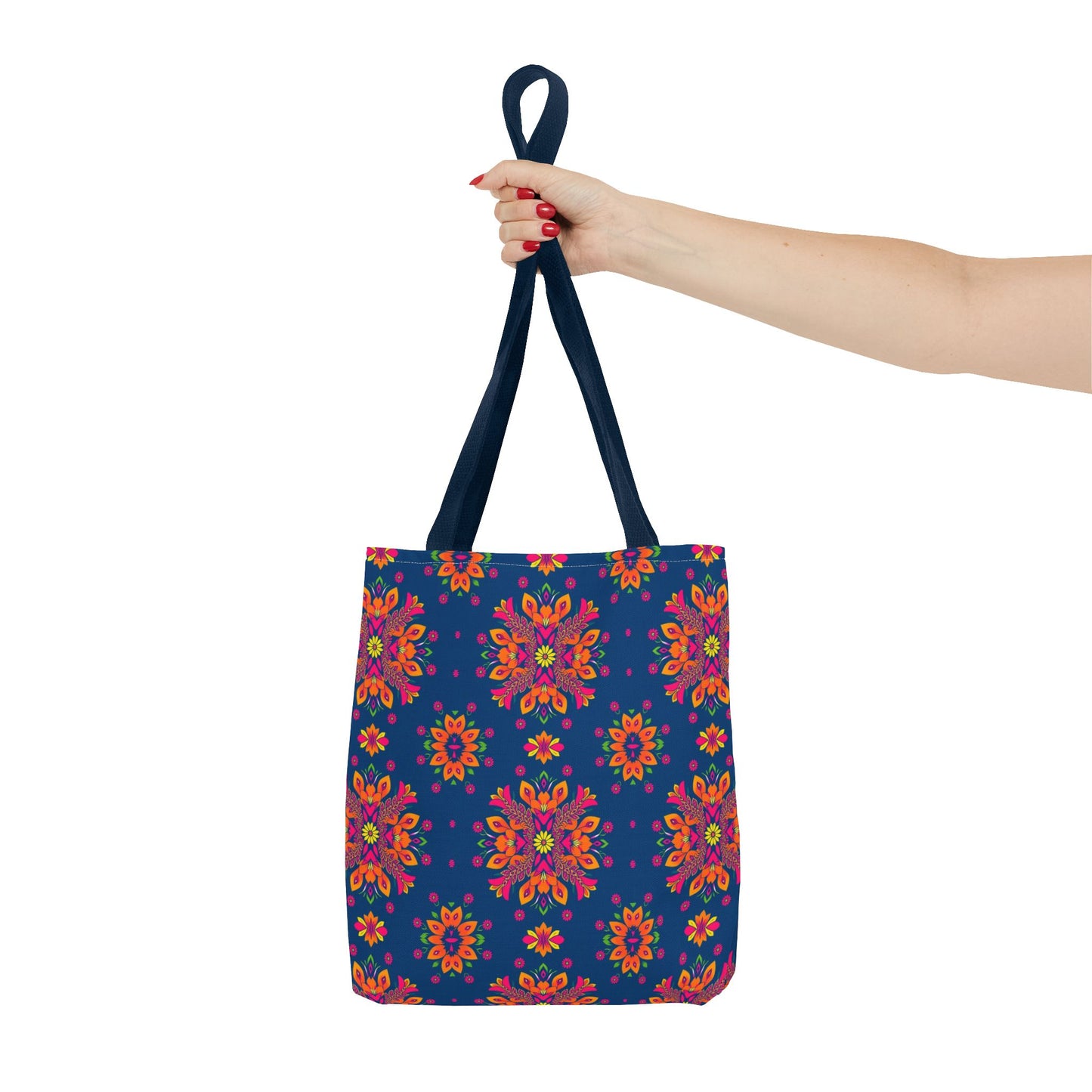 Tote Bag (AOP), Gemini, Zodiac v2, Flower Pattern