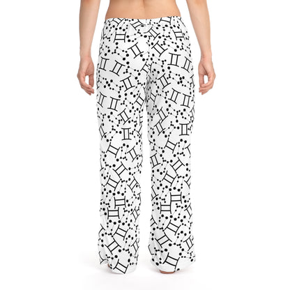 Women's Zodiac Pajama Pants (AOP) Gemini Zodiac Sign