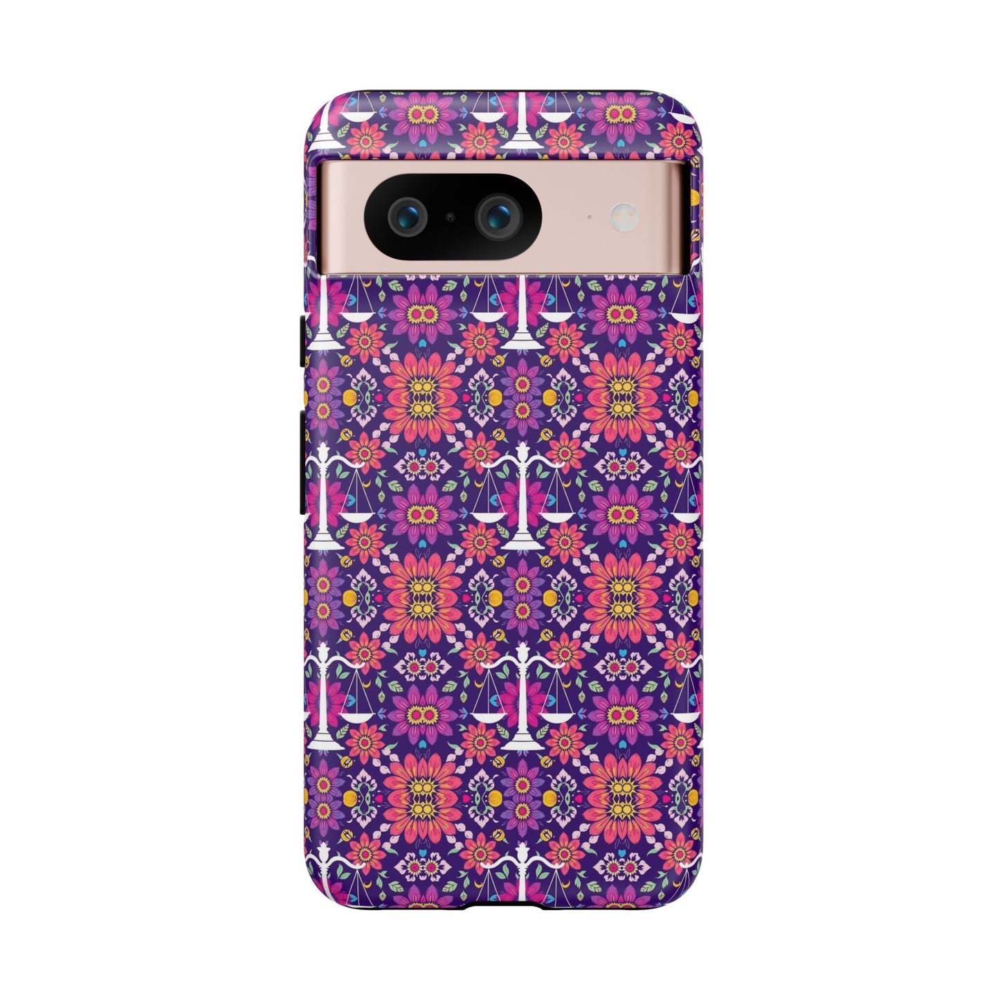Tough Cases, Libra, Zodiac v4, Flower Pattern
