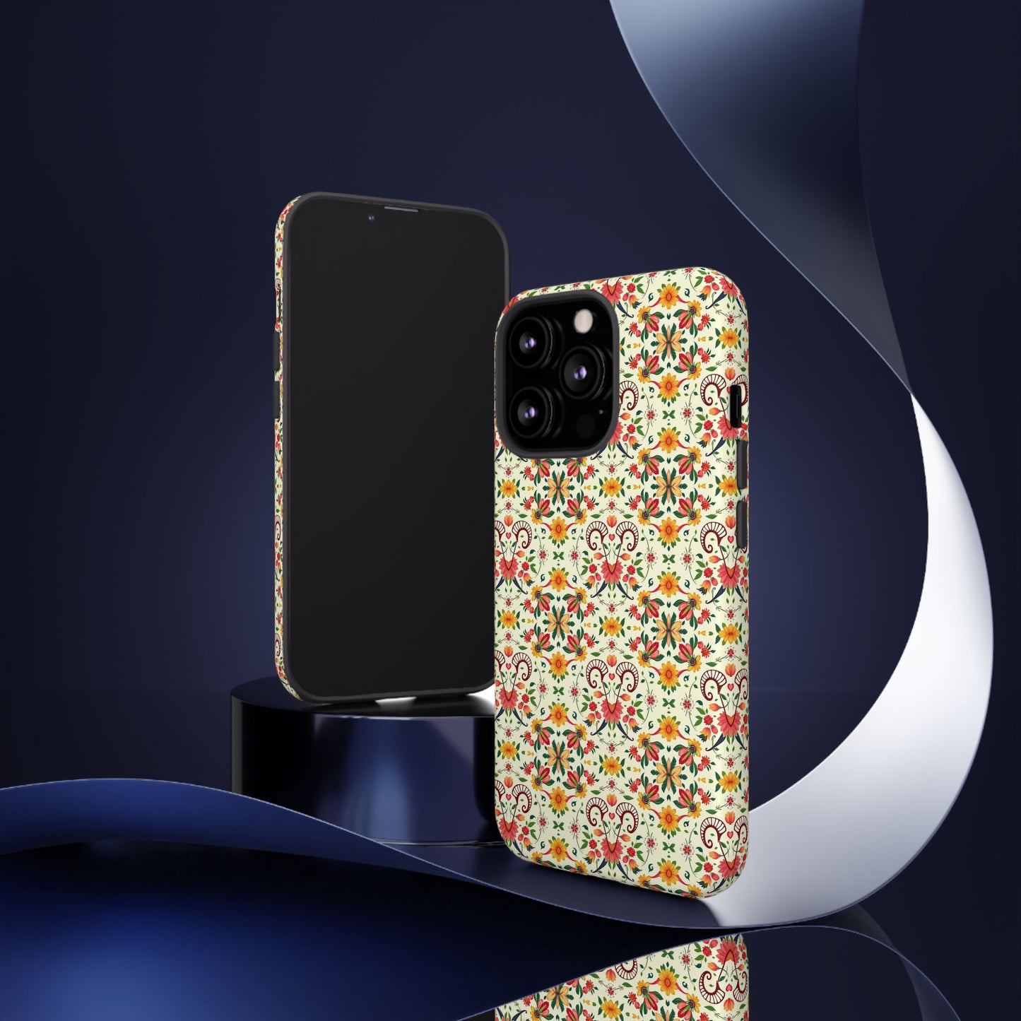 Tough Cases, Aries, Zodiac, Flower Pattern