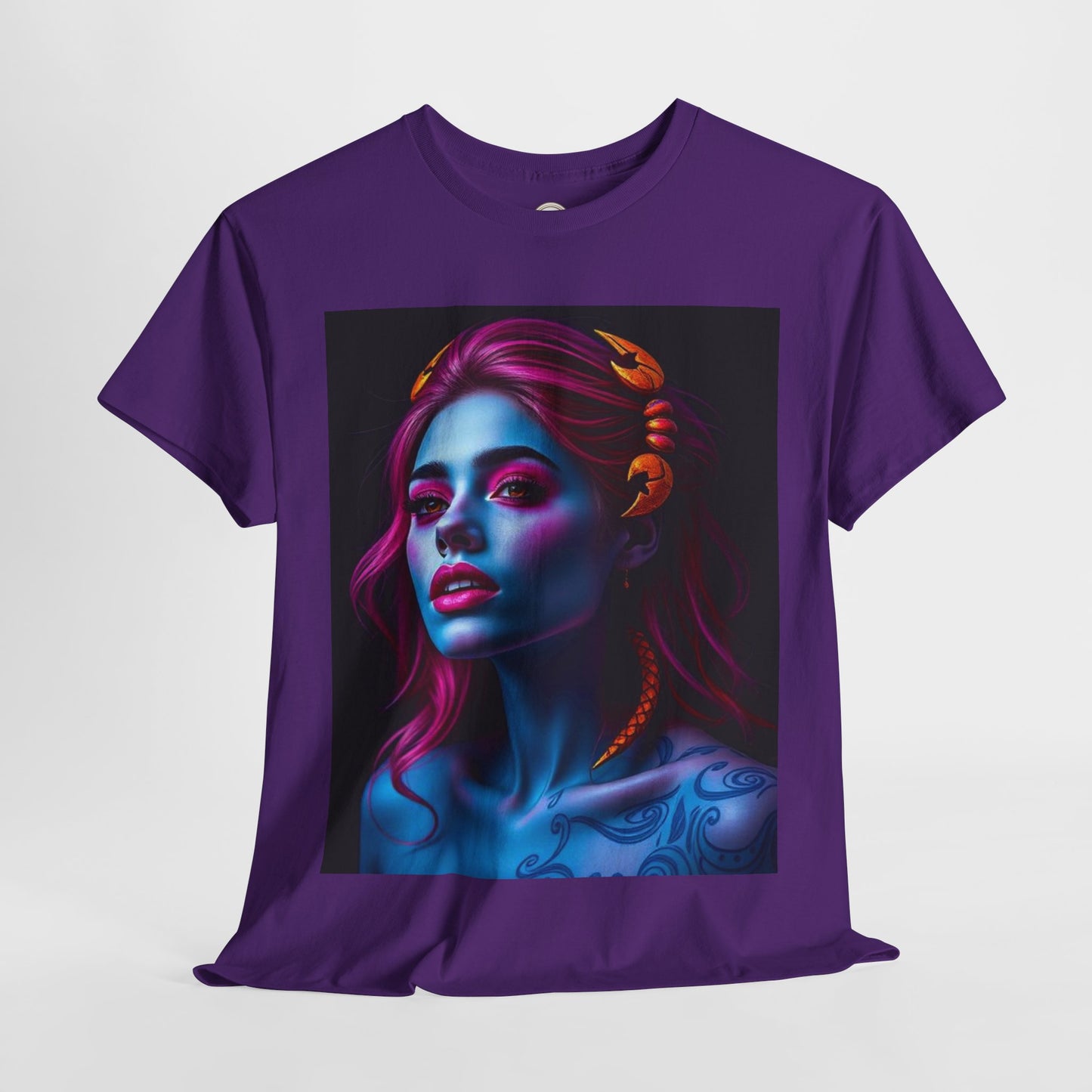 Unisex Heavy Cotton T-Shirt, Scorpio, Zodiac, Sexy Art