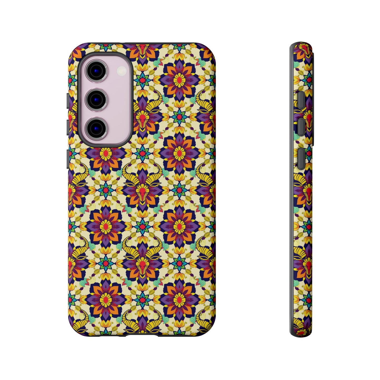 Tough Cases, Taurus, Zodiac v1, Flower Pattern