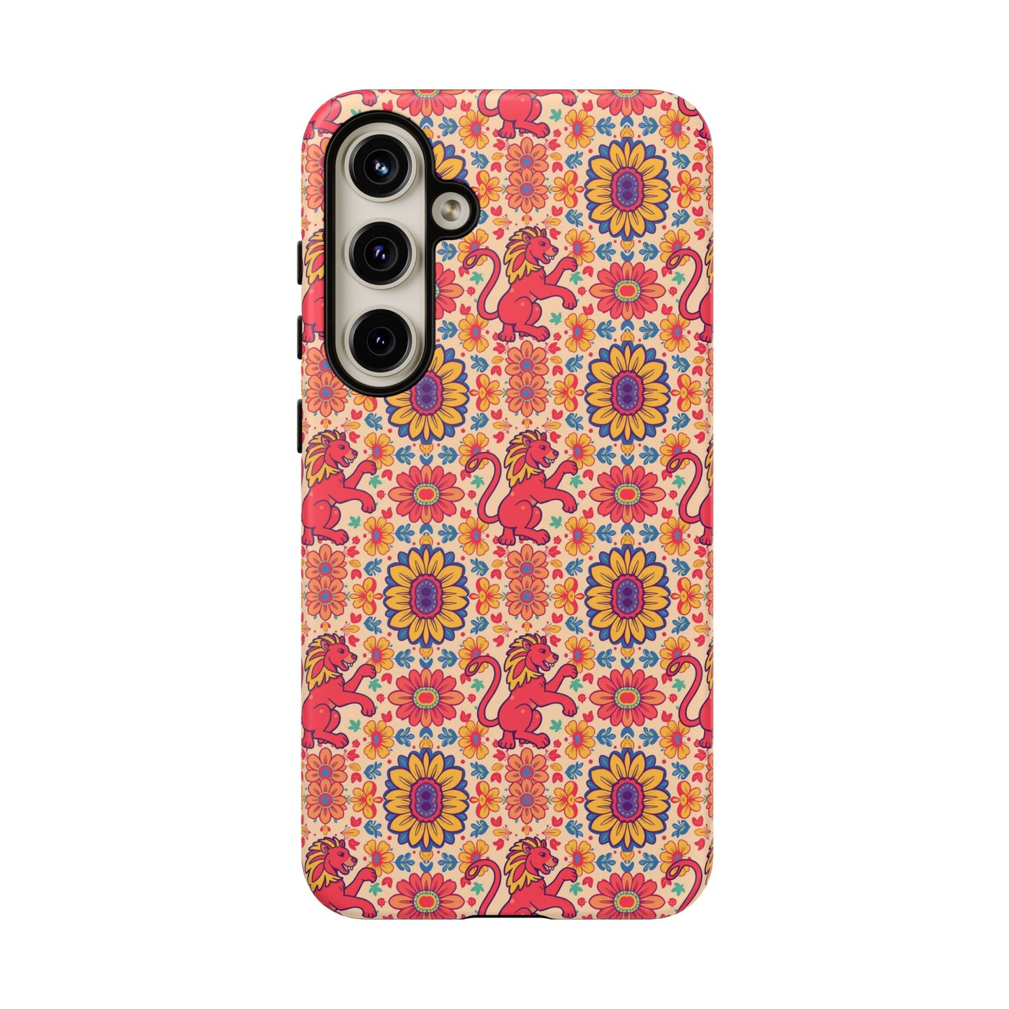 Tough Cases, Leo, Zodiac v1, Flower Pattern