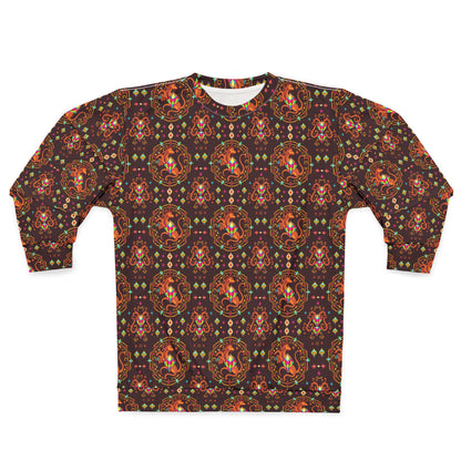 Unisex Sweatshirt (AOP), Virgo, Zodiac v1, Jewel Pattern